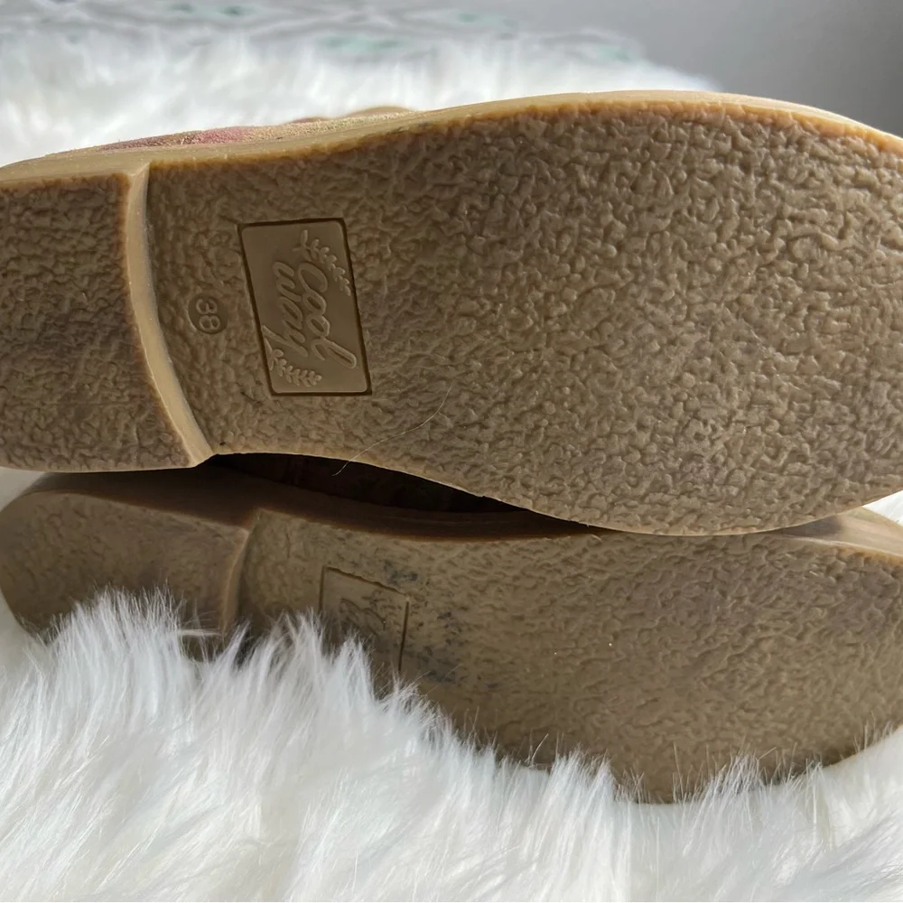 Coolway Brown Floral Suede Ankle Boots - Picture 5 of 8